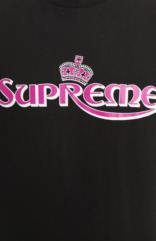 Хлопковая футболка | Supreme | Чёрный - 3