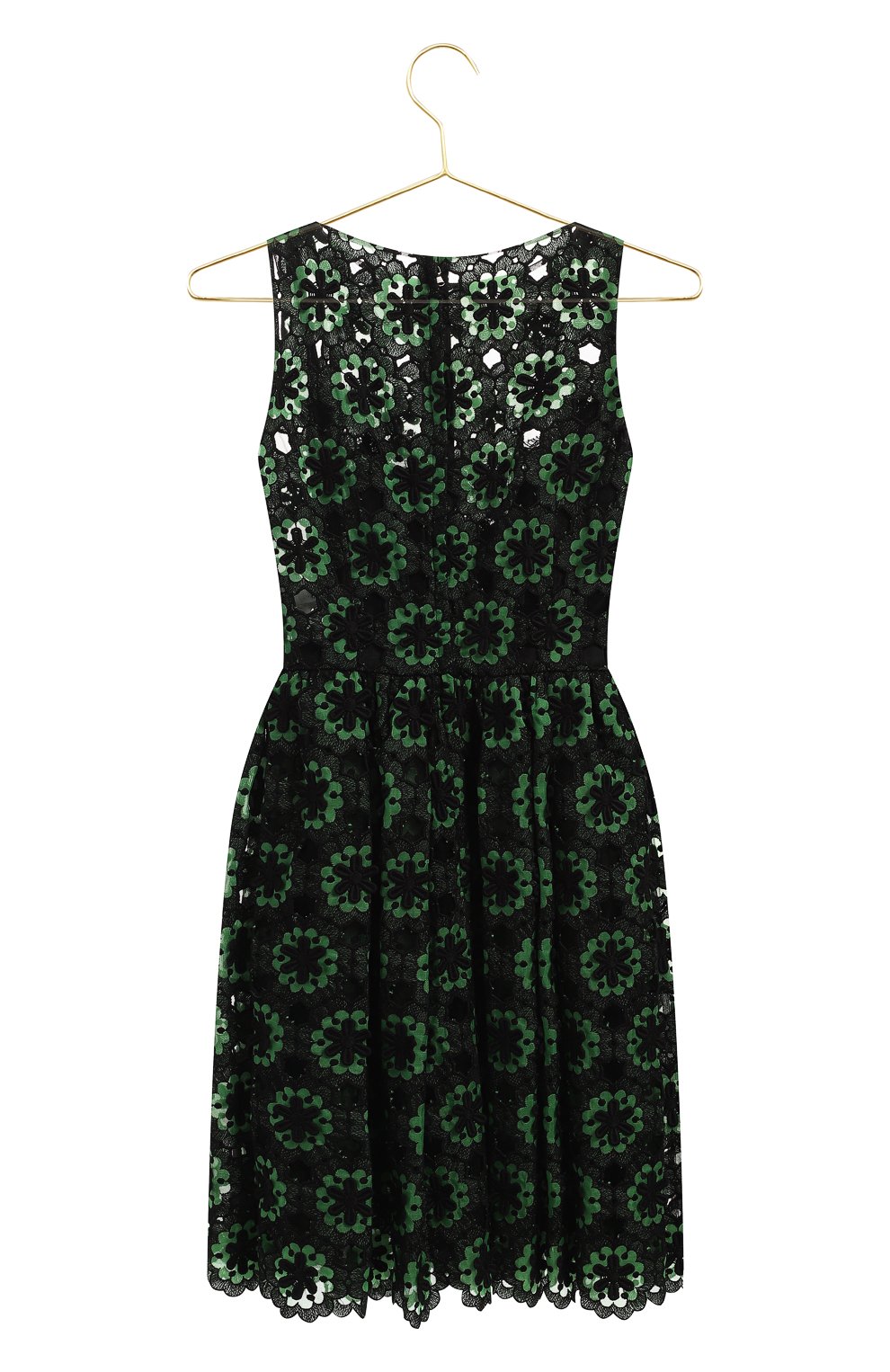 Платье из хлопка и шелка | Dolce & Gabbana | Зелёный - 2