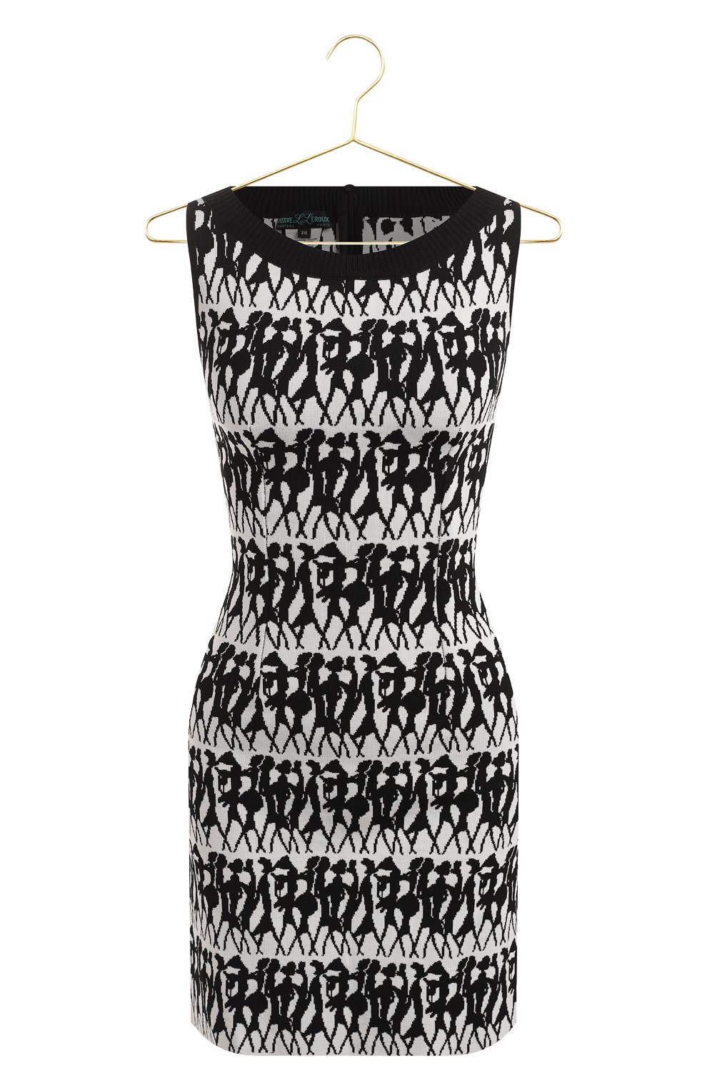 Платье из вискозы | Herve L.Leroux | Чёрно-белый - 1