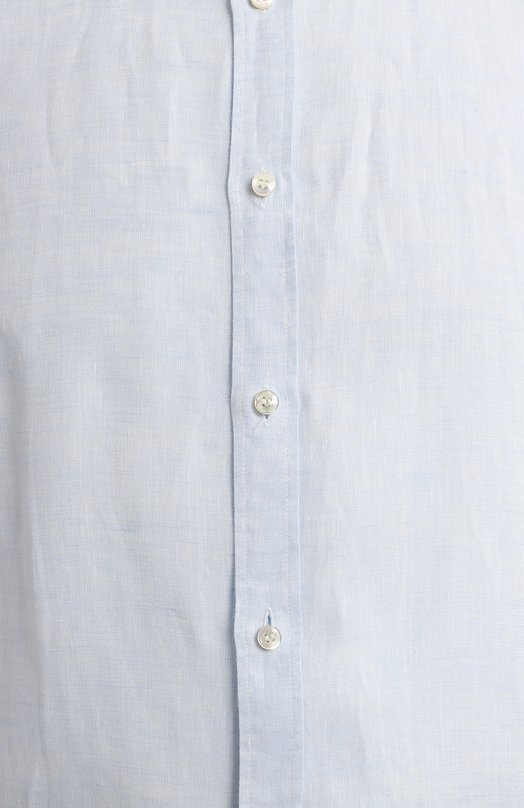 Льняная рубашка | Loro Piana | Голубой - 3