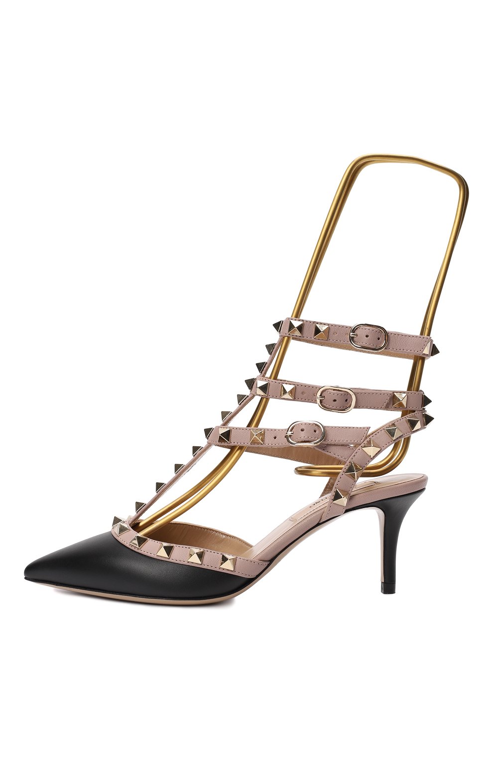 Кожаные туфли Rockstud Valentino, цвет Чёрный купить на ресейл ...