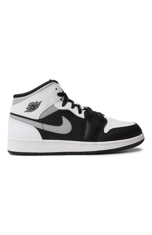 Кеды Air Jordan 1 Mid GS White Shadow | Nike | Чёрно-белый - 7