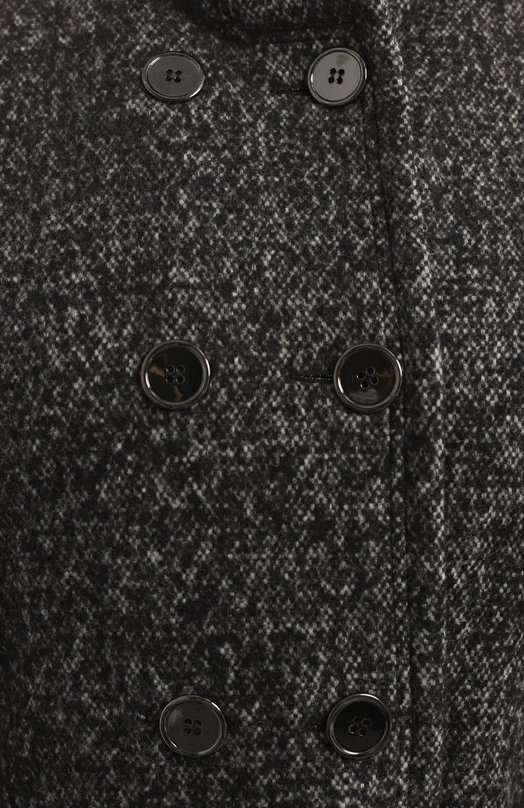 Пальто из шелка и шерсти | Dolce & Gabbana | Серый - 3