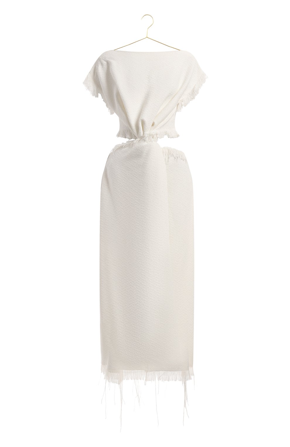 Платье из вискозы и хлопка | Celine | Белый - 1