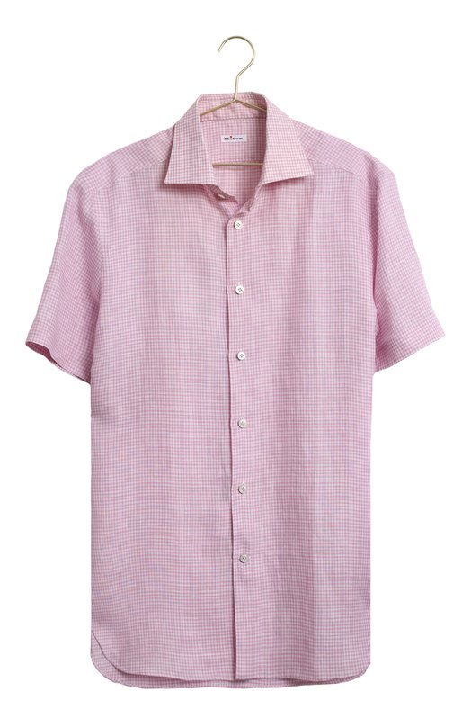 Льняная рубашка | Kiton | Розовый - 1