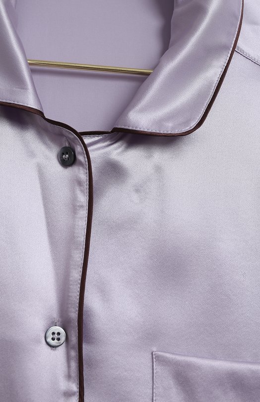 Шелковая рубашка | Dolce & Gabbana | Фиолетовый - 3