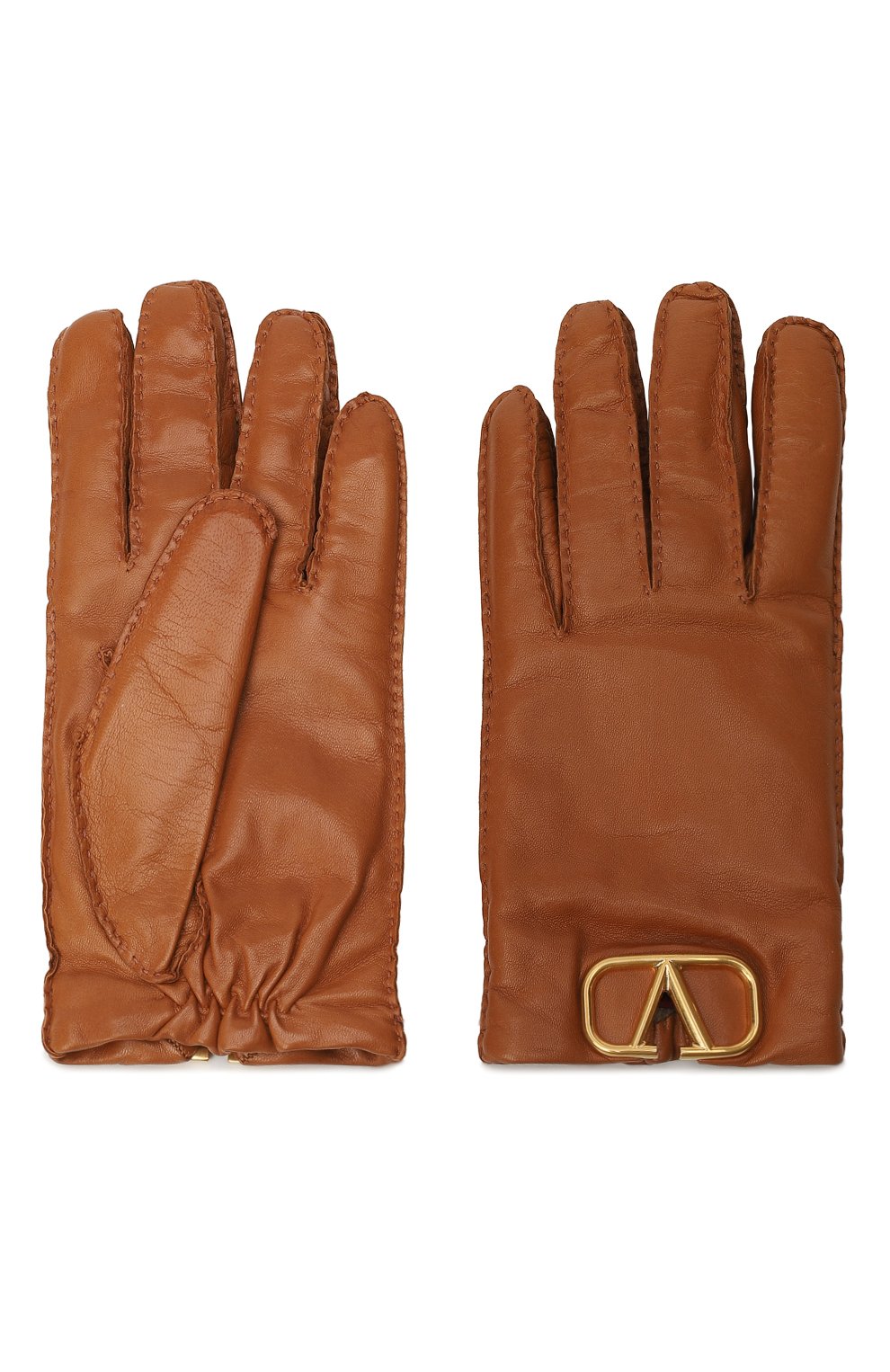 Кожаные перчатки | Valentino | Коричневый - 2