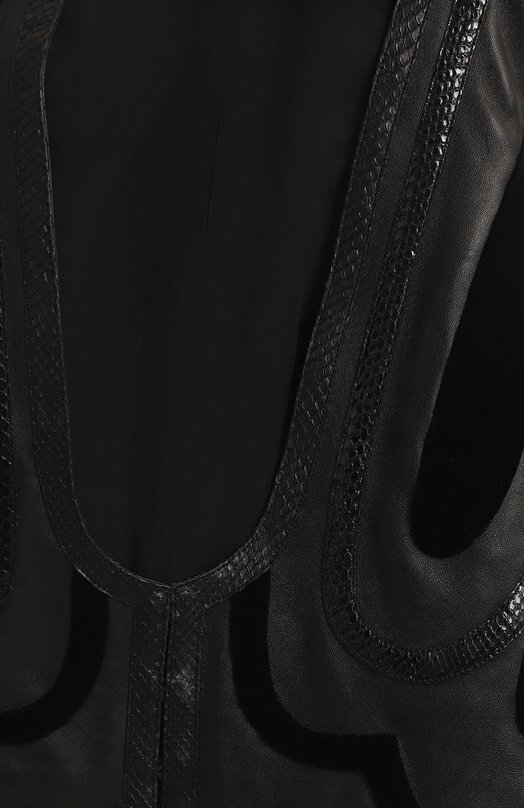 Кожаный жилет | Elie Saab | Чёрный - 3