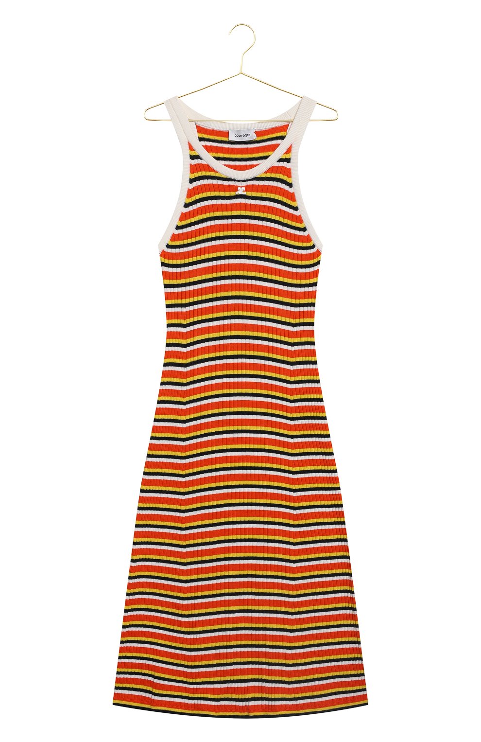 Платье из хлопка и кашемира | Courrèges | Разноцветный - 1