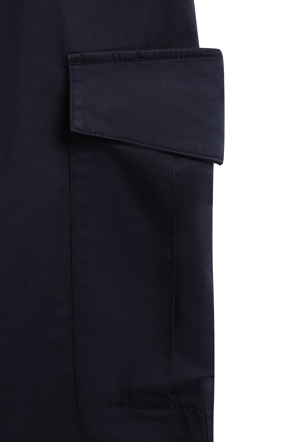 Хлопковые брюки-карго | Giorgio Armani | Синий - 4