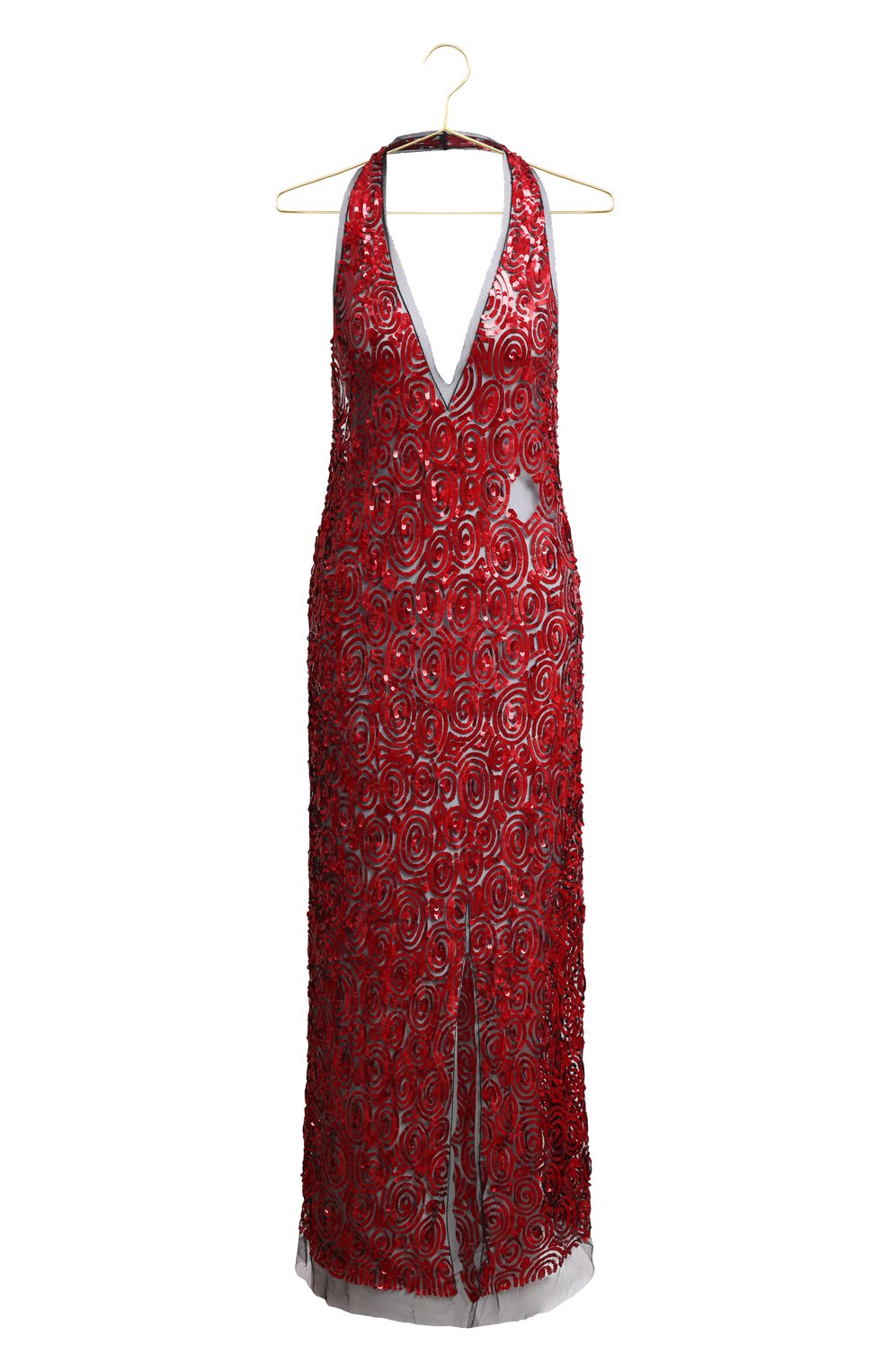 Платье с отделкой пайетками | Dries Van Noten | Красный - 1