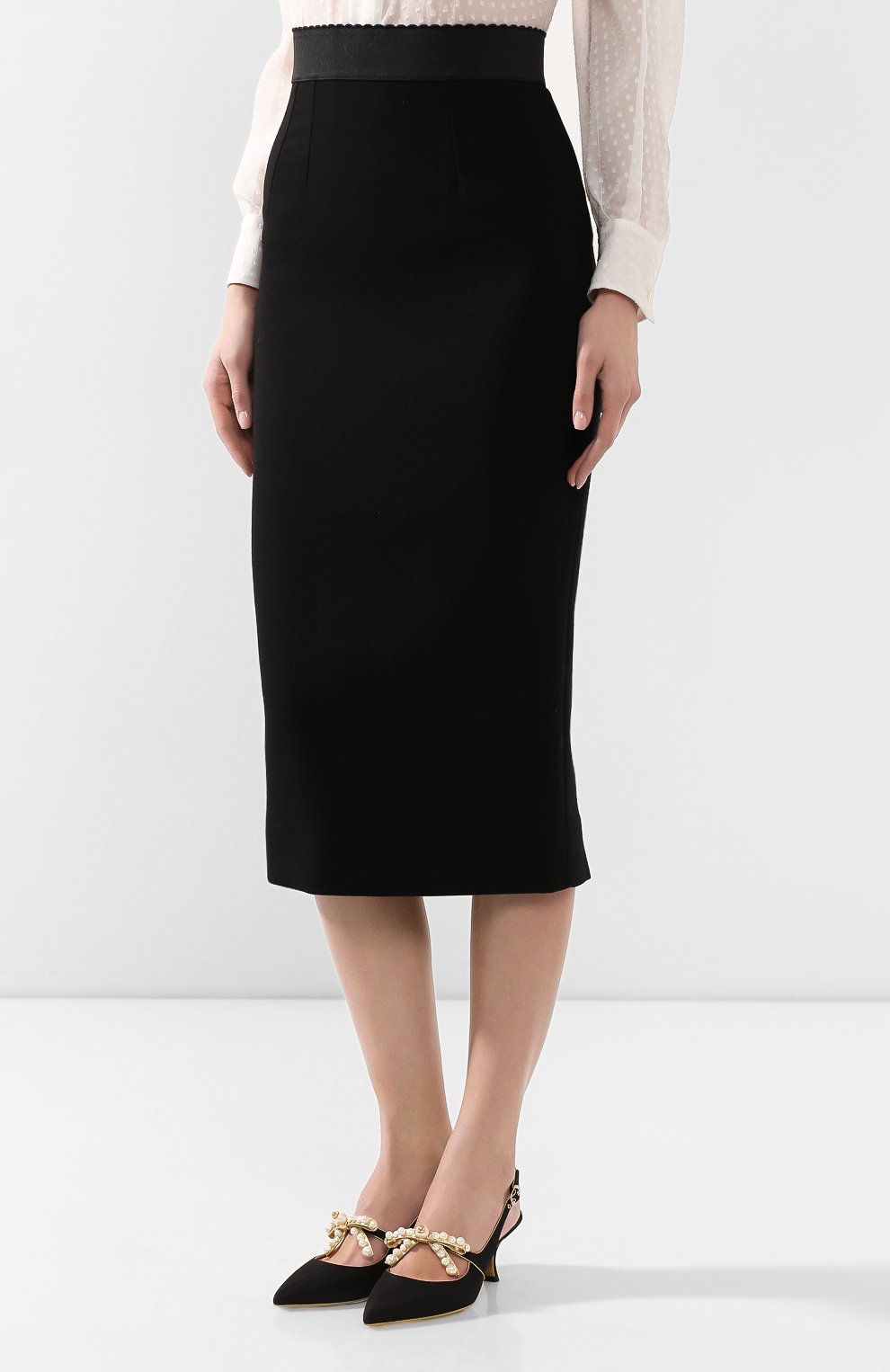 Шерстяная юбка | Dolce & Gabbana | Чёрный - 5