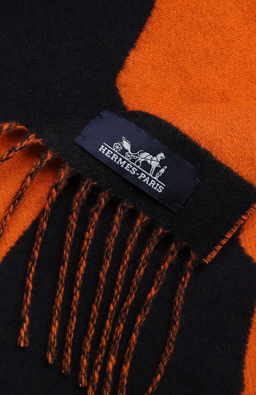 Кашемировый шарф Casaque | Hermes | Оранжевый - 4