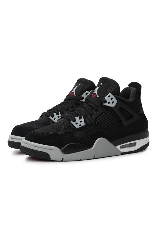 Кеды Jordan 4 Retro Black Canvas | Nike | Чёрный - 1