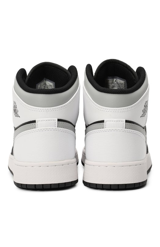 Кеды Air Jordan 1 Mid GS White Shadow | Nike | Чёрно-белый - 3