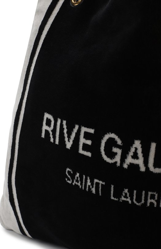 Сумка Rive Gauche Towel | Saint Laurent | Чёрно-белый - 6