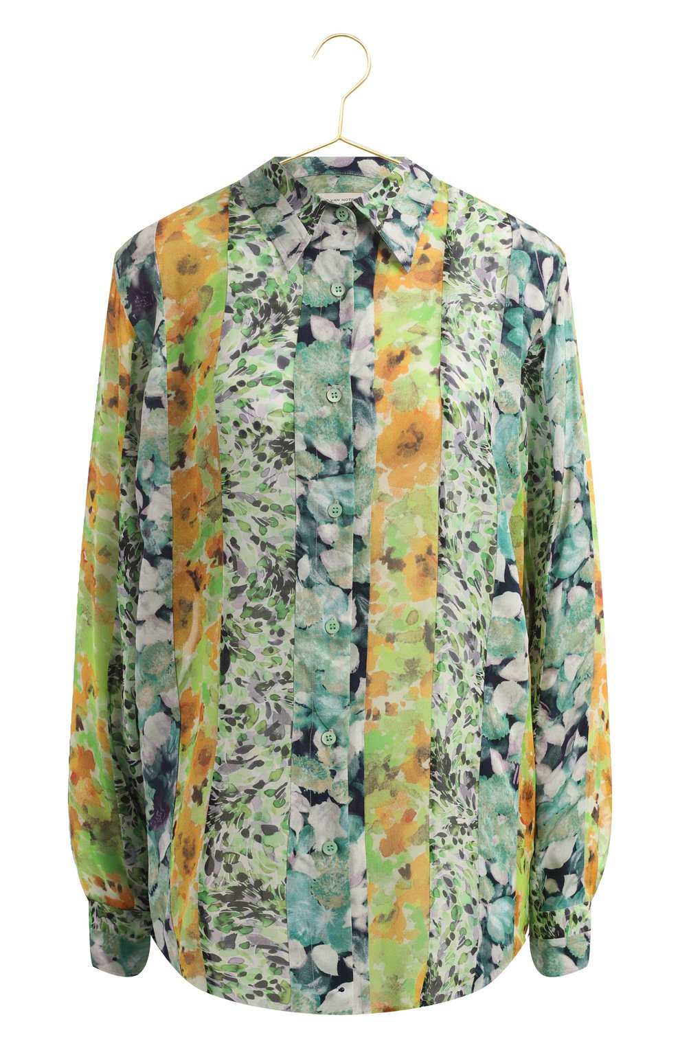 Рубашка из шелка и вискозы | Dries Van Noten | Разноцветный - 1