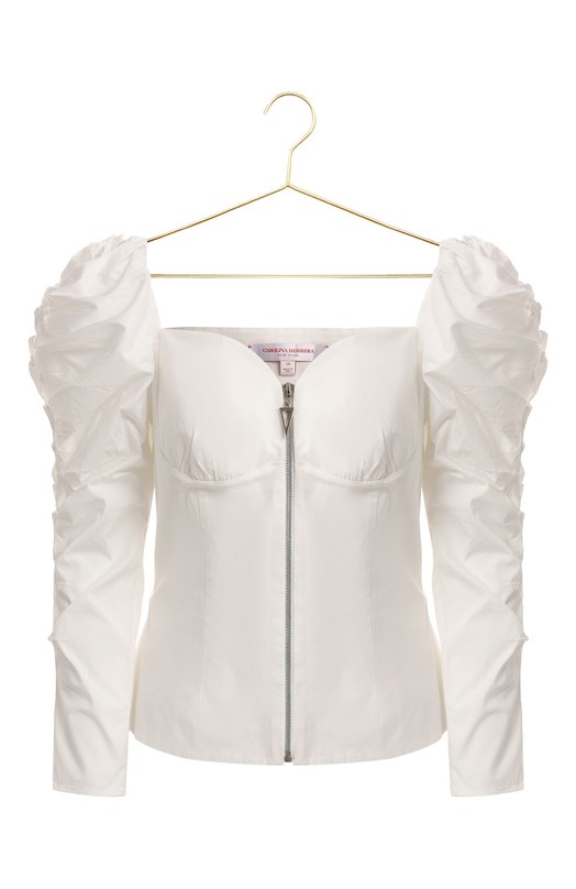 Хлопковая блузка | Carolina Herrera | Белый - 1