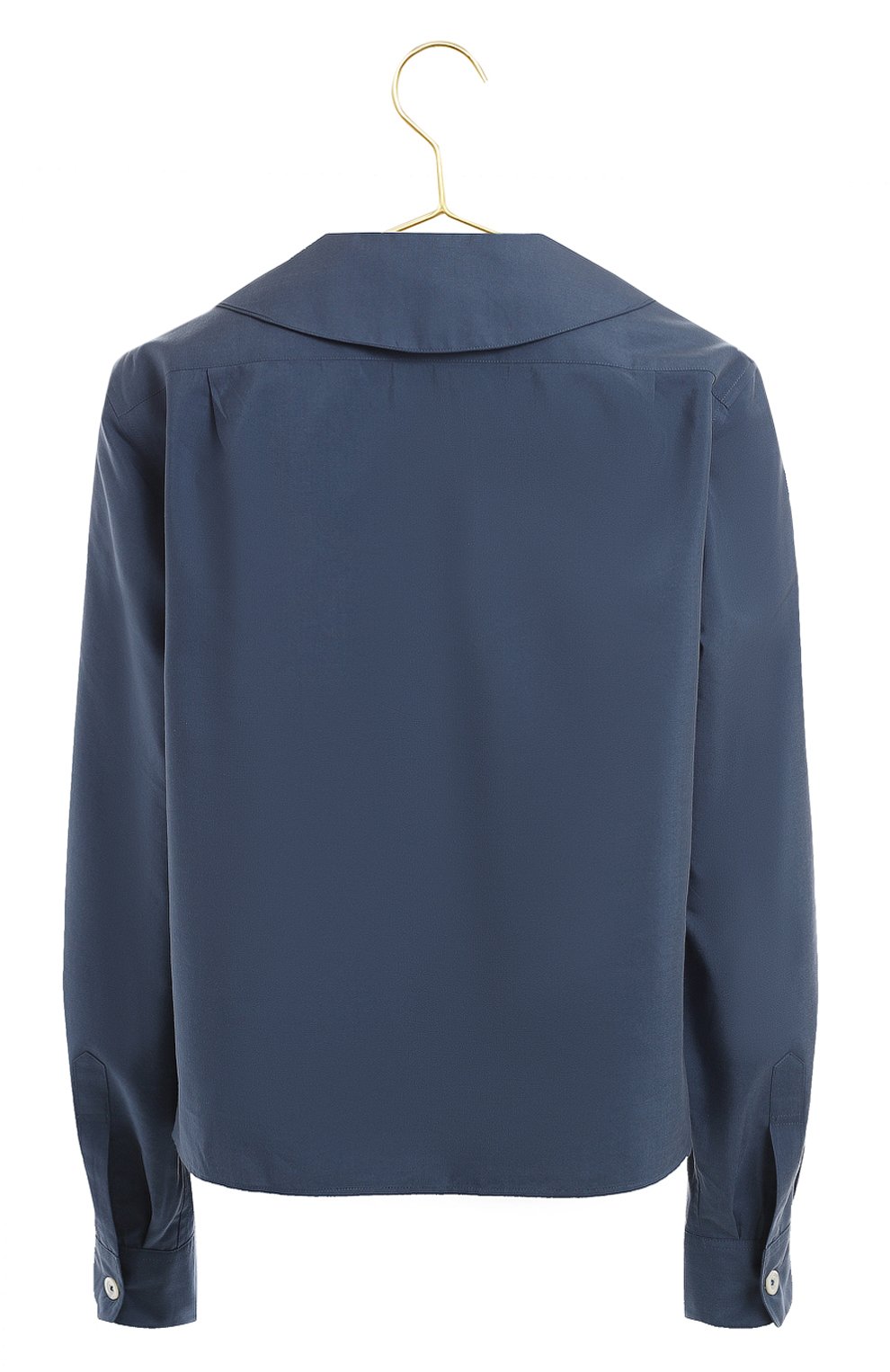 Блузка из шелка и хлопка | Margaret Howell | Синий - 2