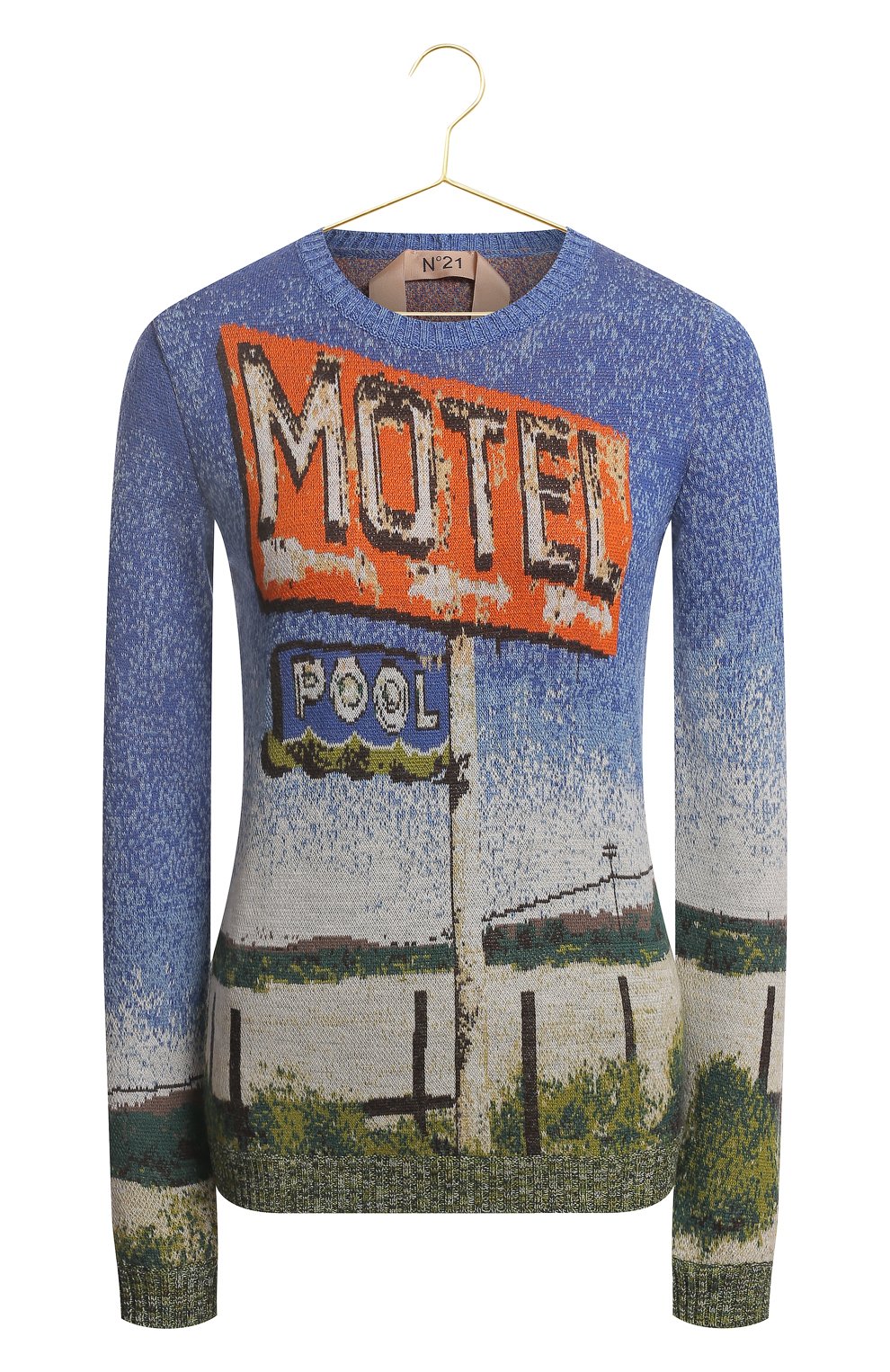 Пуловер из шерсти и шелка | N21 | Разноцветный - 1