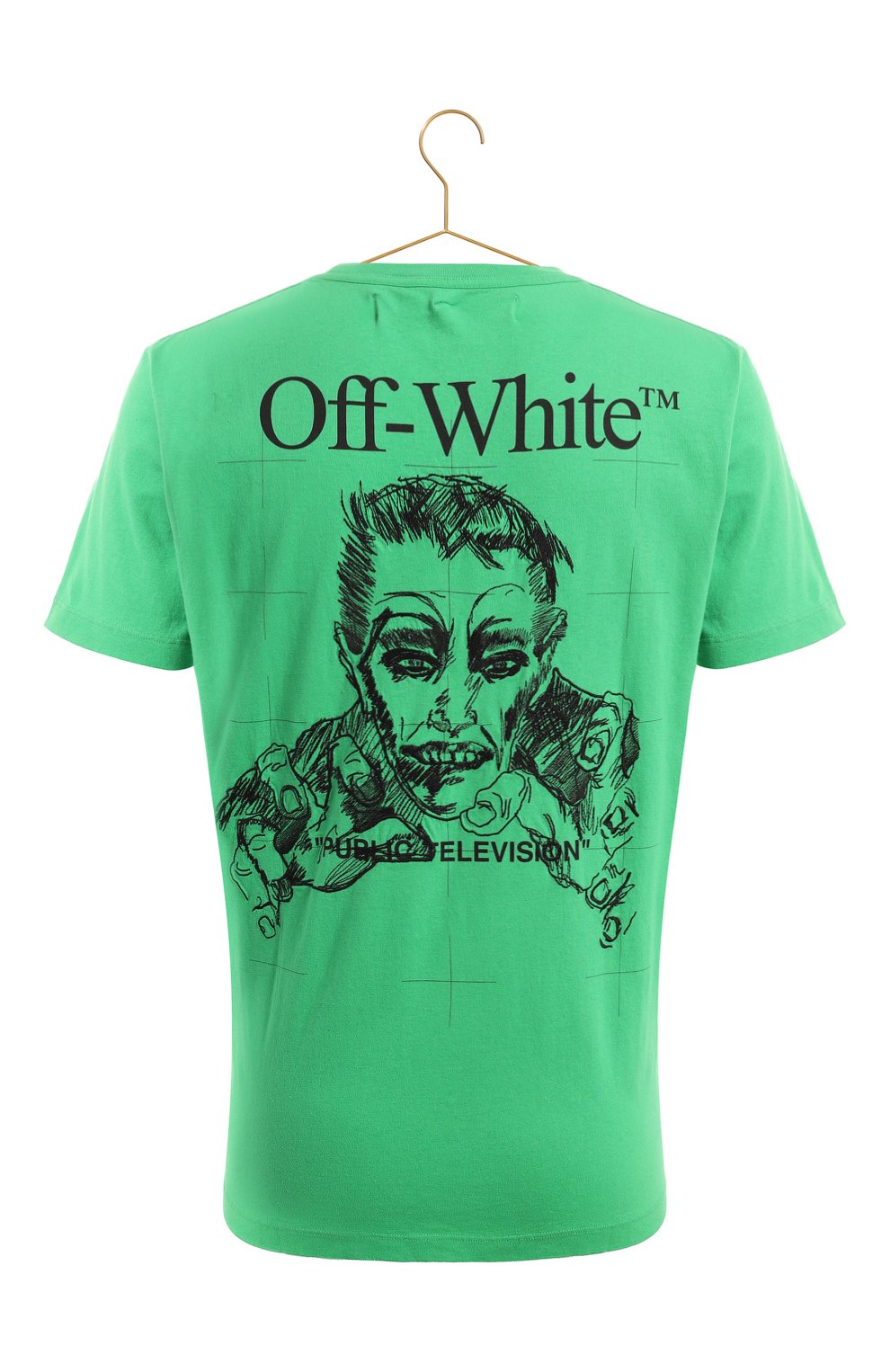 Хлопковая футболка | Off-White | Зелёный - 2