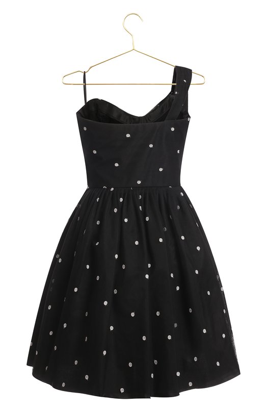 Платье из шелка и вискозы | Saint Laurent | Чёрно-белый - 2