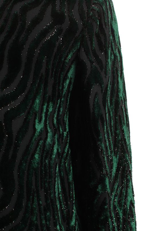 Платье из вискозы и шелка | Saint Laurent | Зелёный - 3