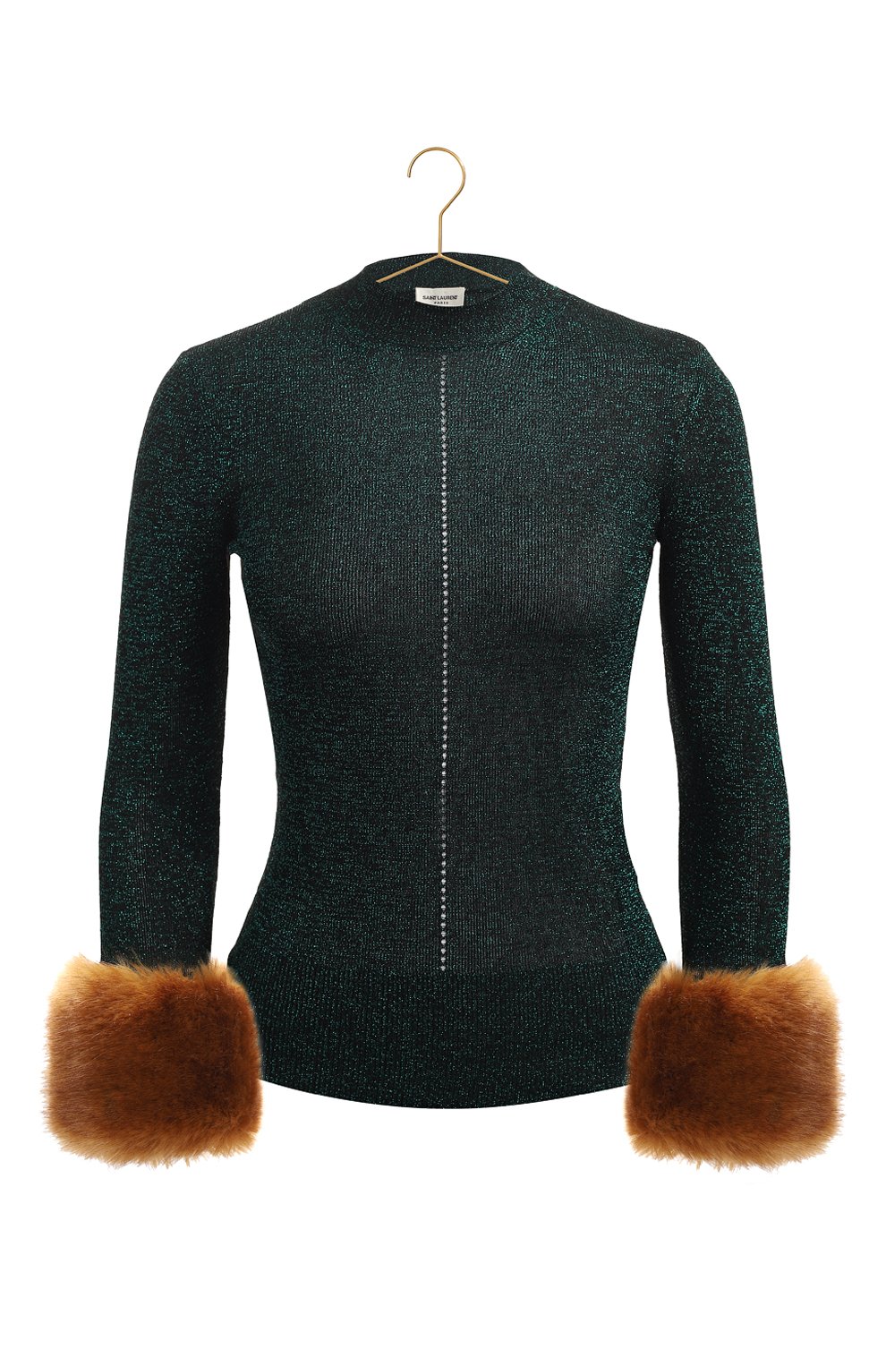 Пуловер из вискозы | Saint Laurent | Зелёный - 1