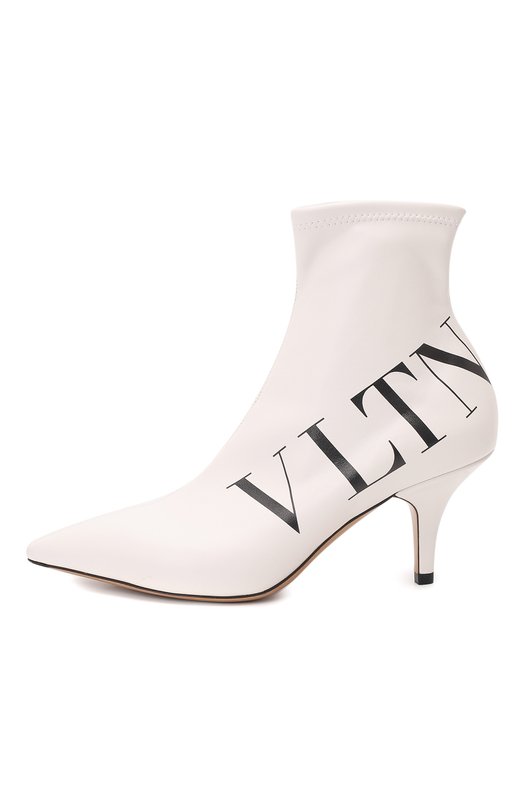 Текстильные ботильоны VLTN | Valentino | Белый - 4