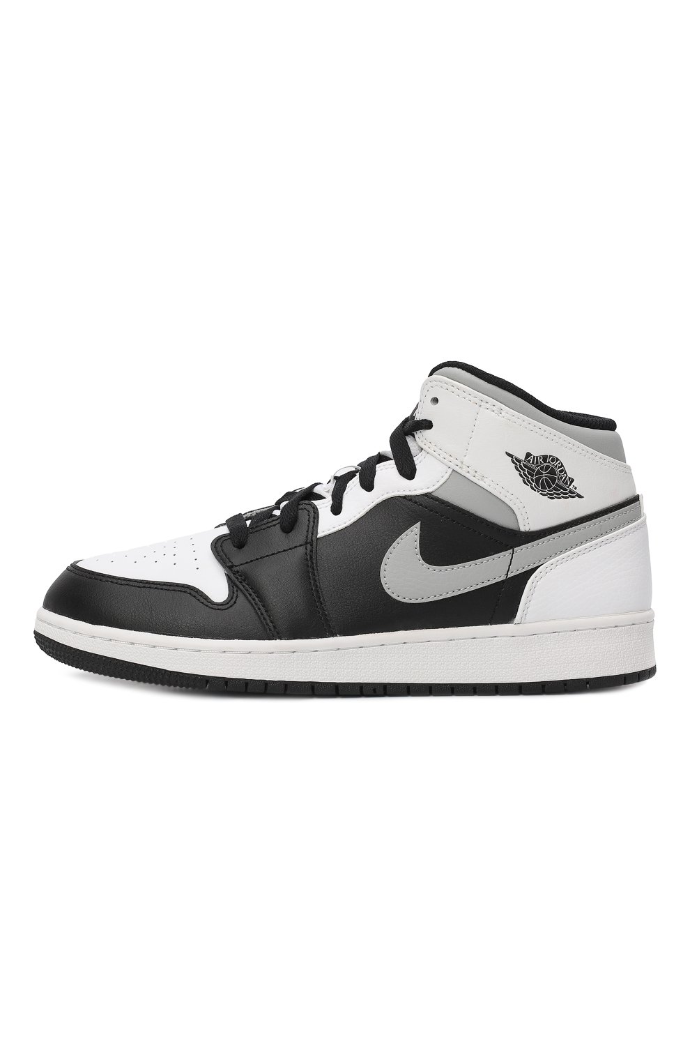 Кеды Air Jordan 1 Mid GS White Shadow | Nike | Чёрно-белый - 4