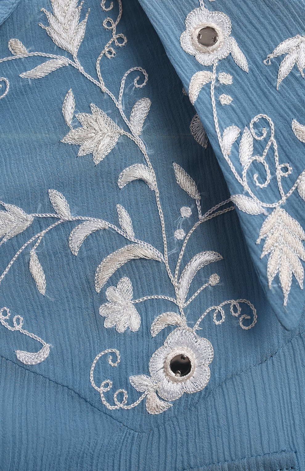 Шелковая блузка | Roberto Cavalli | Голубой - 3
