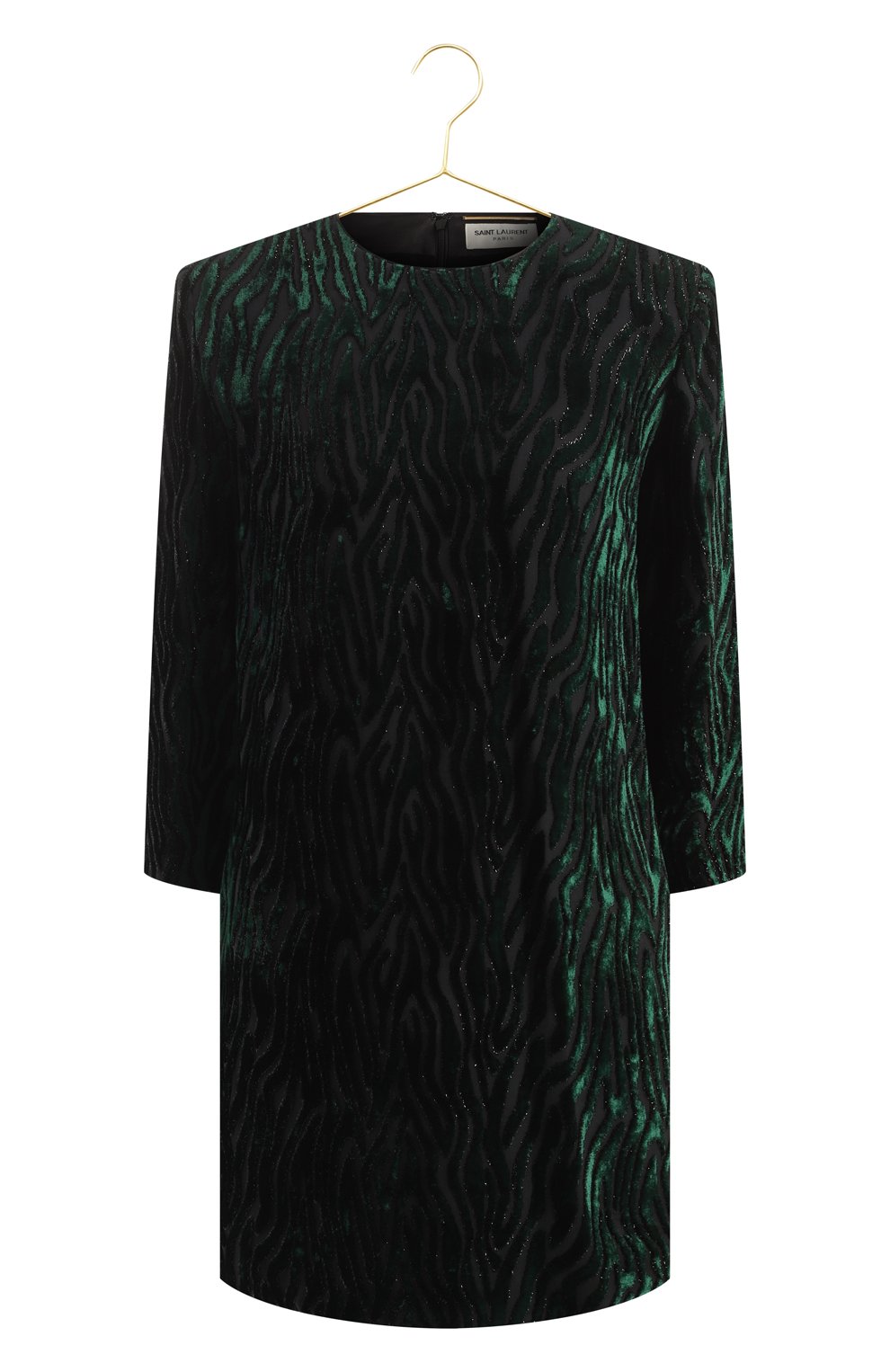 Платье из вискозы и шелка | Saint Laurent | Зелёный - 1
