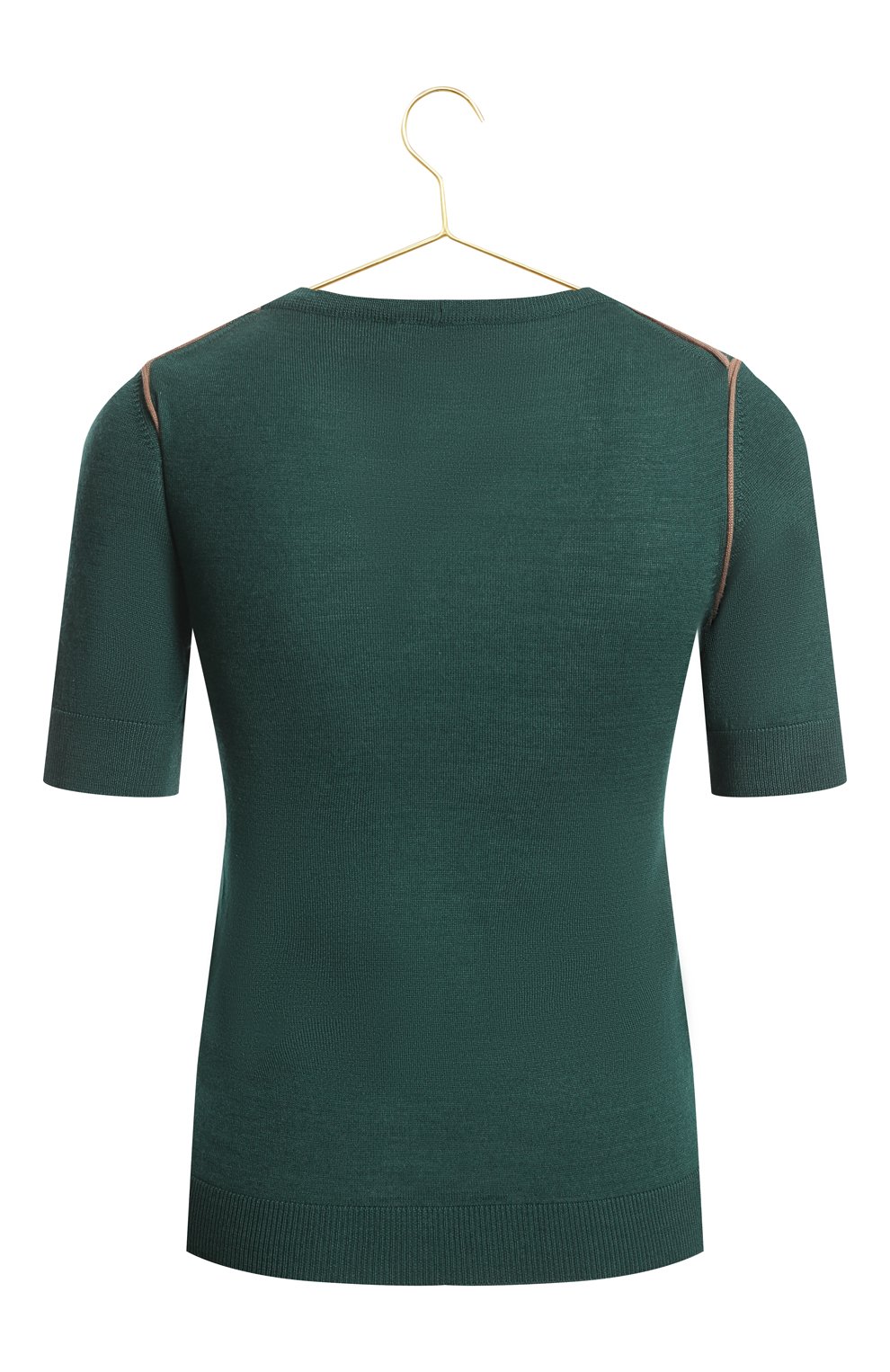 Пуловер из шерсти и шелка | N21 | Зелёный - 2