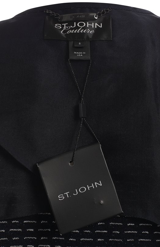 Жакет из вискозы и шерсти | St. John | Синий - 4