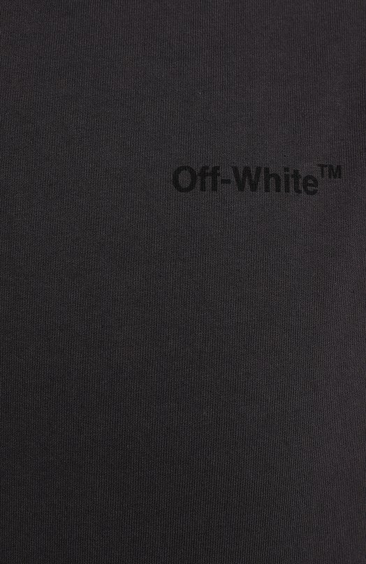 Хлопковая футболка | Off-White | Серый - 3