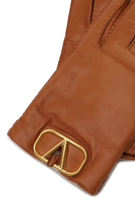 Кожаные перчатки | Valentino | Коричневый - 3