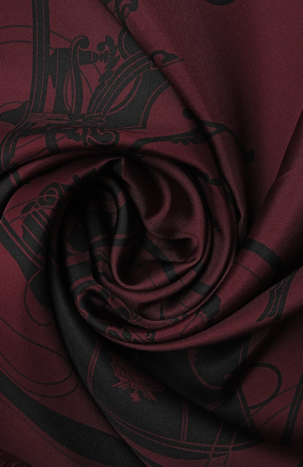 Шелковый платок | Hermes | Бордовый - 2