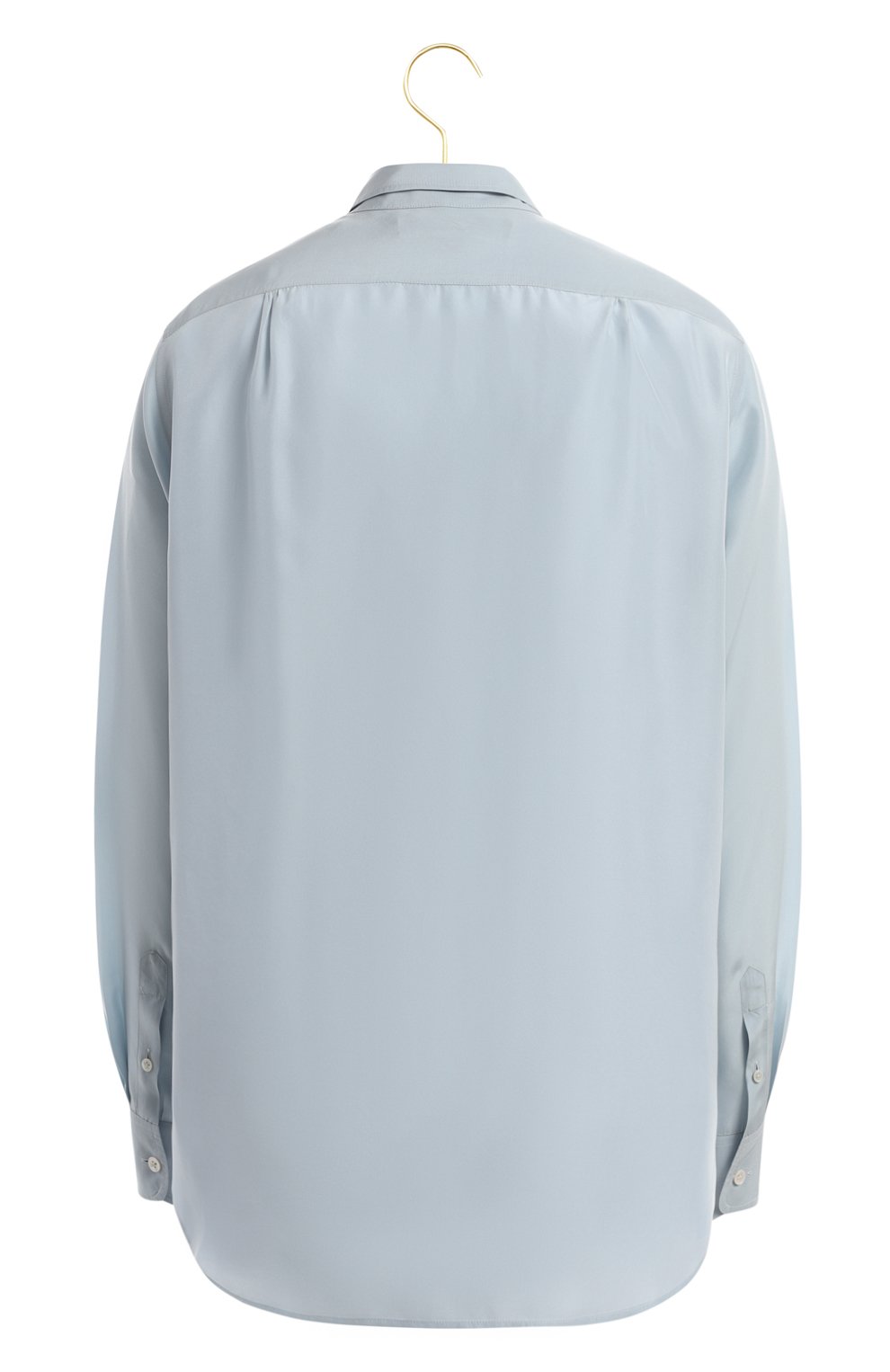 Шелковая рубашка | Ralph Lauren | Голубой - 2