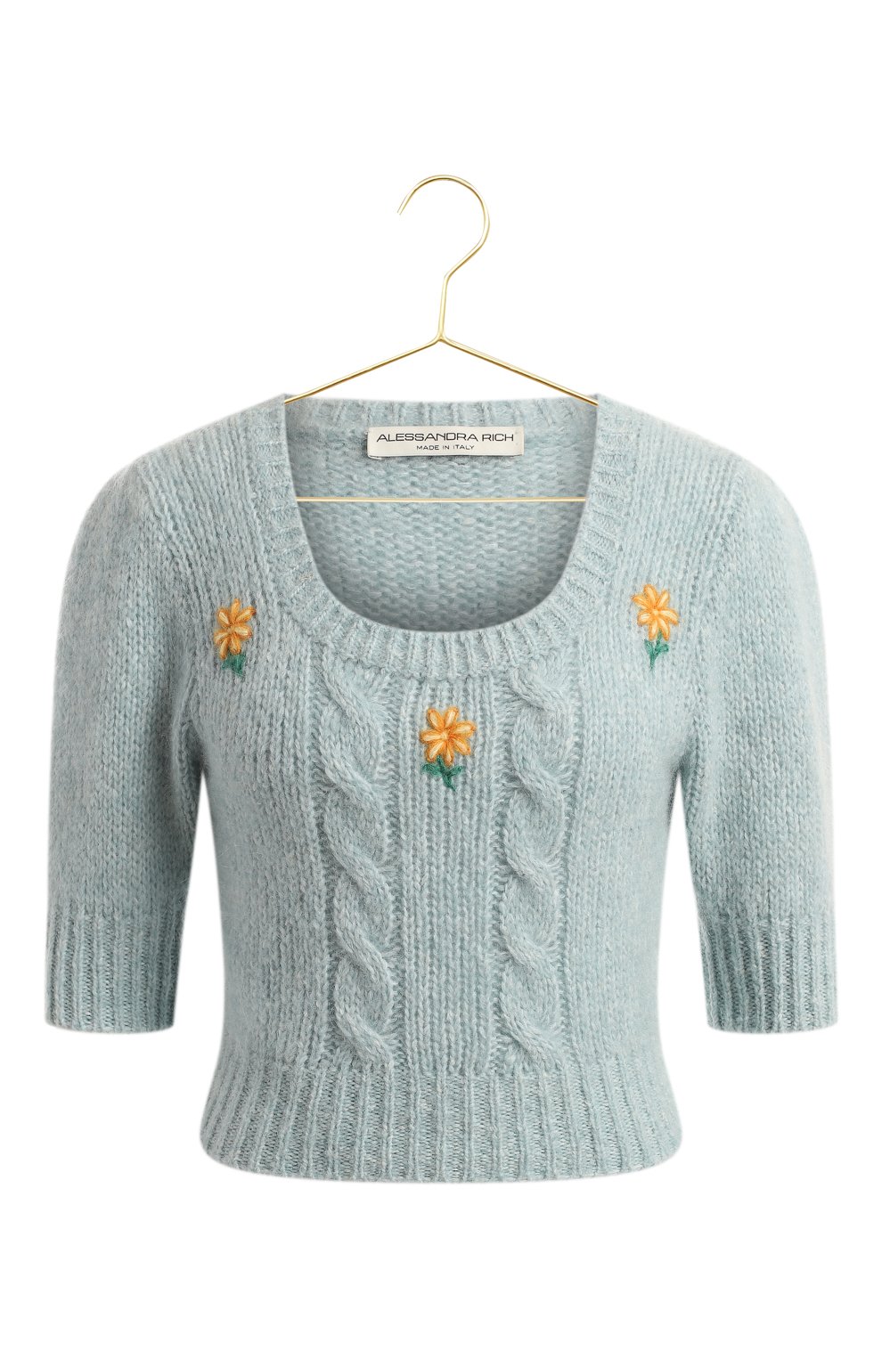 Шерстяной пуловер | Alessandra Rich | Голубой - 1