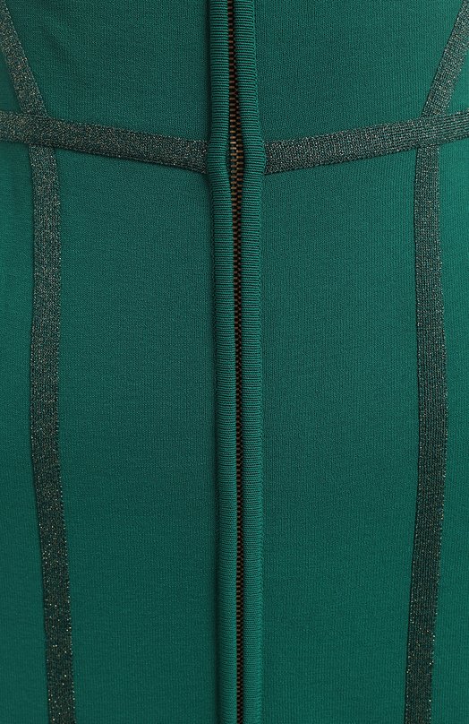 Платье из вискозы и шелка | Elie Saab | Зелёный - 3