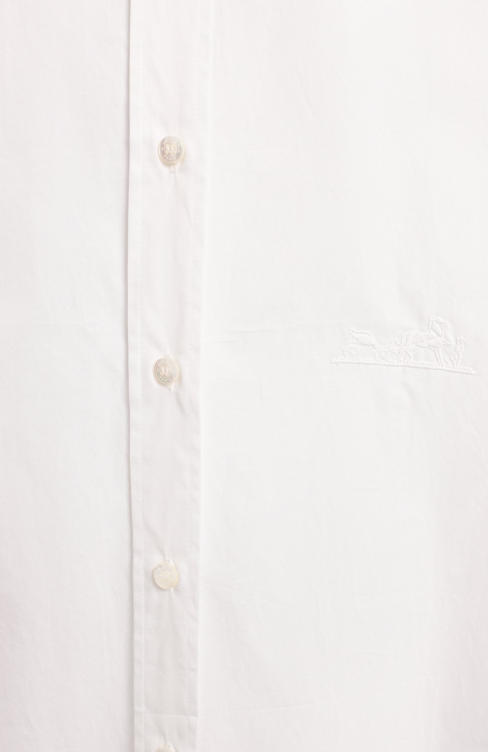 Хлопковая рубашка | Hermes | Белый - 3
