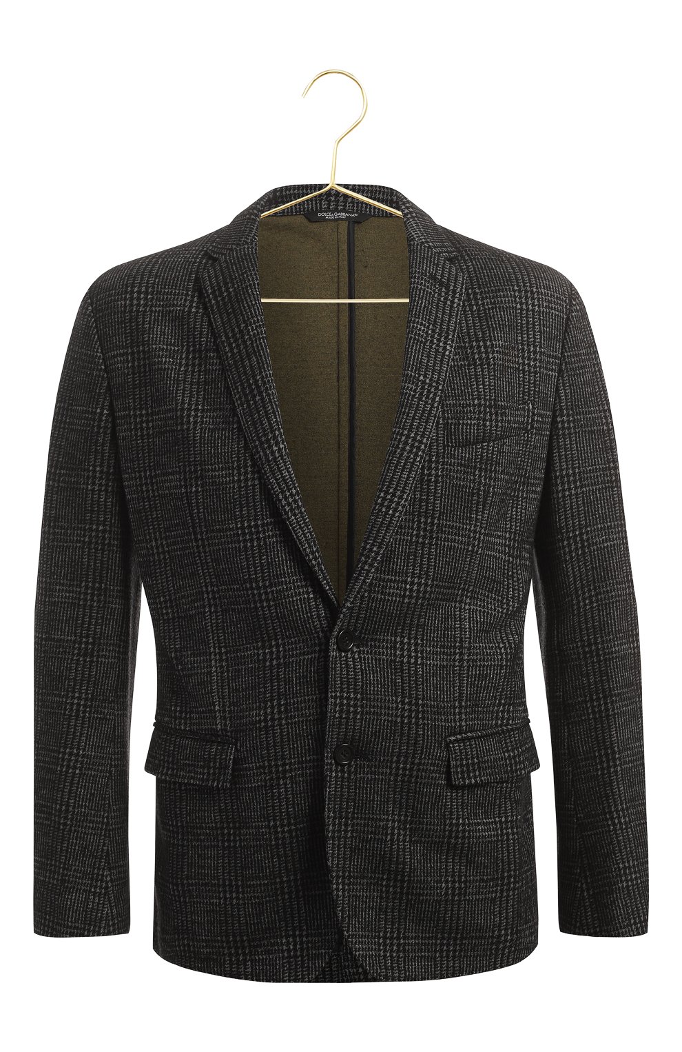 Пиджак из шерсти и шелка с кашемиром | Dolce & Gabbana | Серый - 1
