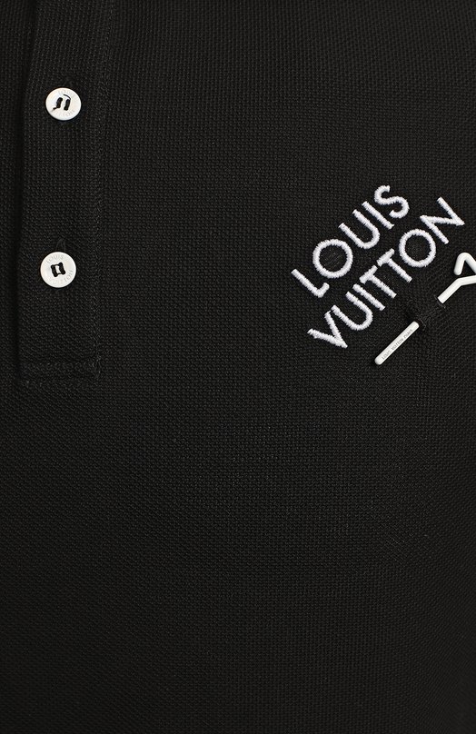 Хлопковое поло | Louis Vuitton | Чёрный - 3