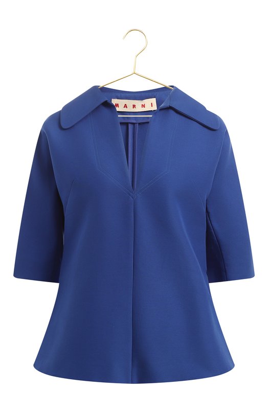 Хлопковая блузка | Marni | Синий - 1