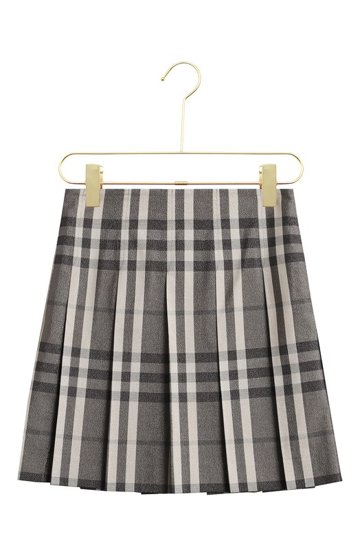 Хлопковая юбка | Burberry | Серый - 1