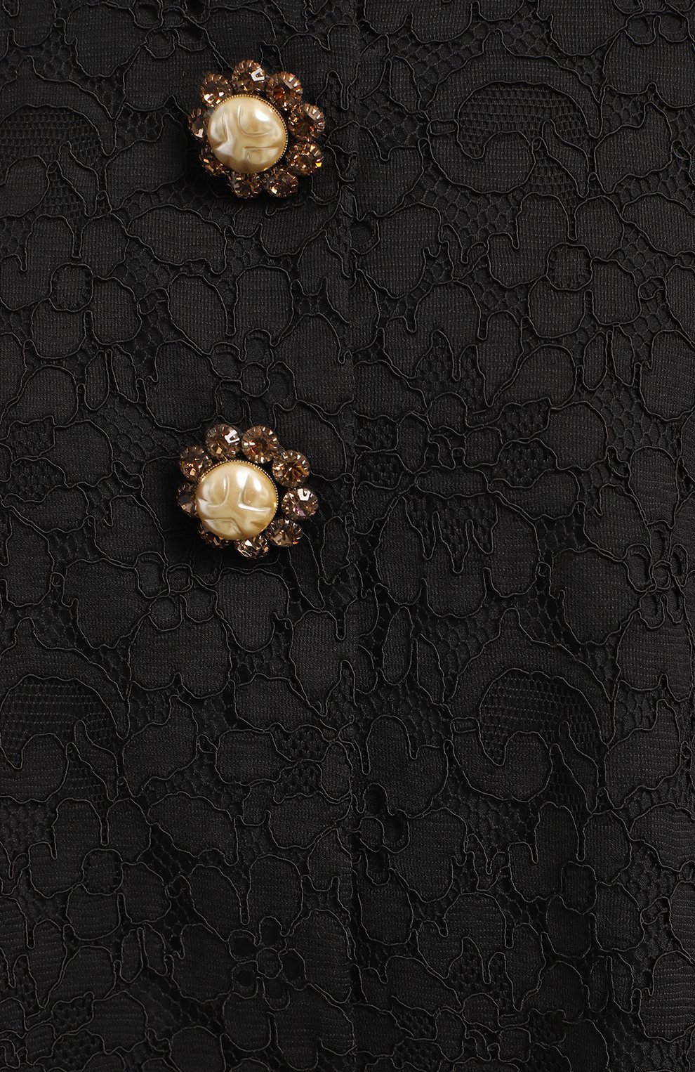 Накидка из хлопка и шелка | Dolce & Gabbana | Чёрный - 3