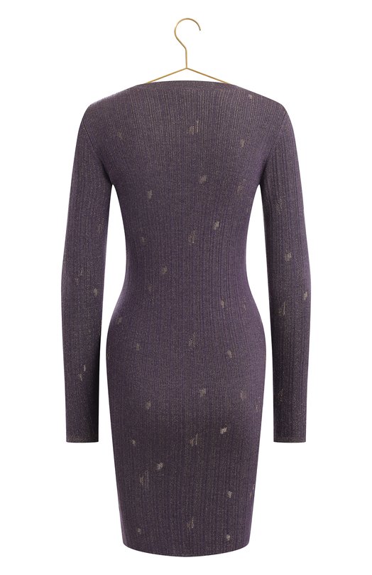 Платье из кашемира и шелка | Chanel | Фиолетовый - 2