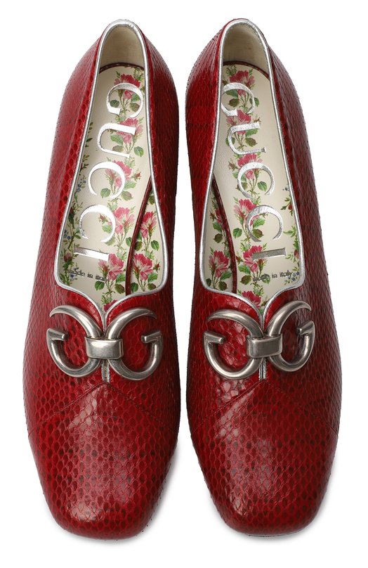 Туфли из кожи питона | Gucci | Красный - 2
