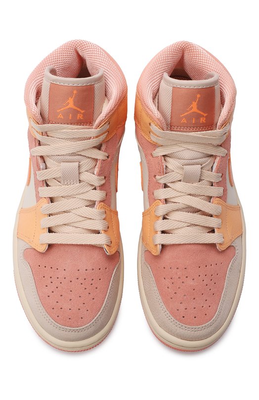 Кеды Air Jordan 1 Mid Apricot Orange | Nike | Жёлтый - 2
