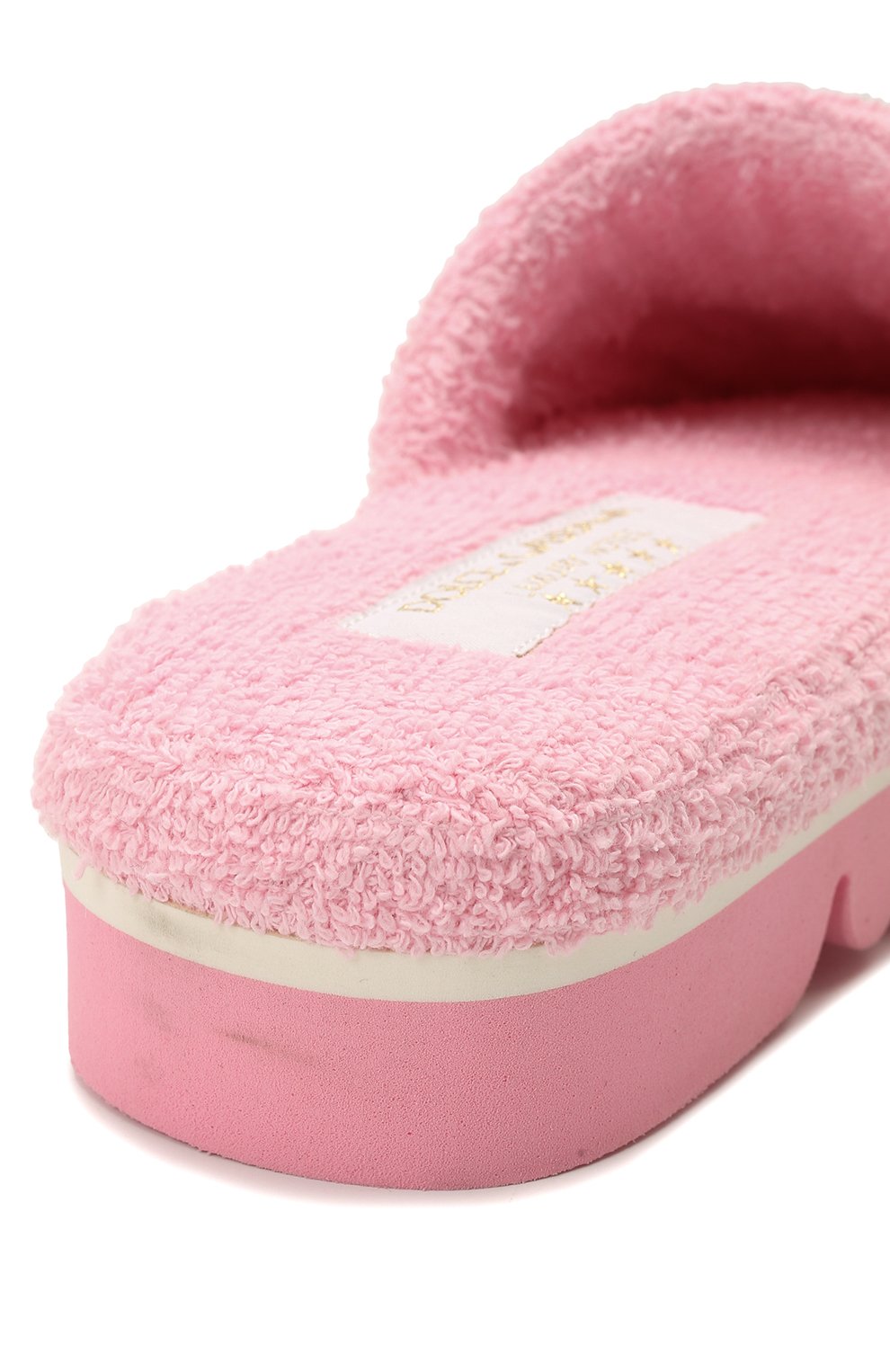 Текстильные домашние туфли Pantofola | Dolce & Gabbana | Розовый - 8